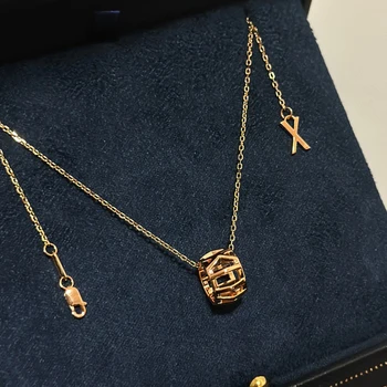 Модный набор ювелирных изделий из стерлингового серебра 925 пробы, Римские цифры, Выдалбливают Круглое ожерелье Atlas, Серьги из розового золота 18 Карат, Женский люксовый бренд