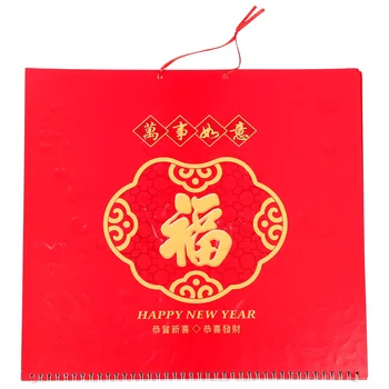 Милый мультяшный Традиционный ежедневный календарь в китайском стиле Подвесной календарь Бытовой Ежемесячный календарь Новогодний декор