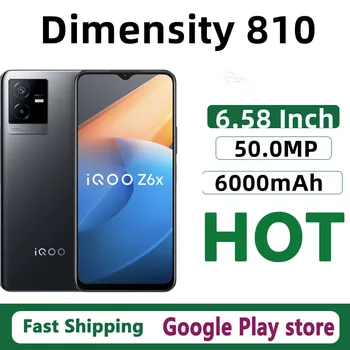 Оригинальный Мобильный Телефон Vivo Iqoo Z6X Dimensity 810 Android 11.0 OTA Обновление 6.58 
