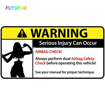 Наклейки FUYOOHI Play, креативная сексуальная девушка из аниме, предупреждающие наклейки для автомобиля, ПВХ, модные окна для кузова, изысканные наклейки