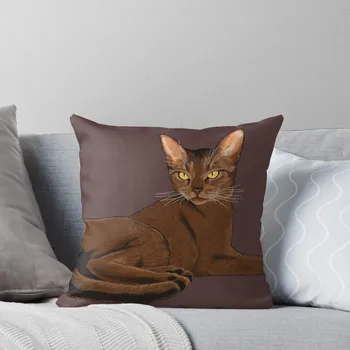 Подушка с абиссинской кошкой Декоративные Наволочки для дивана Чехол для диванной подушки