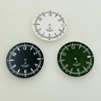 Новые винтажные механические часы NH35 с зеленым светящимся циферблатом NH36 модифицированный буквальный диаметр 28,5 мм аксессуары для часов