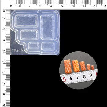 НОВАЯ 3D мини-форма для тостов из силиконовой УФ-смолы Miniture Food Play Mold Tool