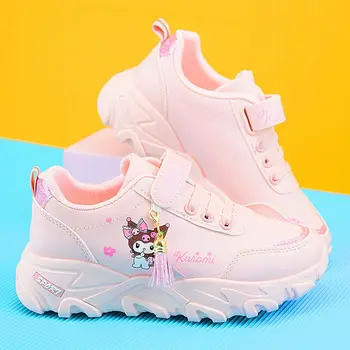 Sanrio/Кроссовки Hello Kitty Для девочек и мальчиков Kuromi 2023, Весенне-летняя детская обувь для настольного тенниса, Повседневная обувь с героями Мультфильмов, Кроссовки Y2K