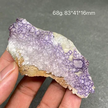 100% Натуральный фиолетовый ступенчатый кластер флюорита, образцы минералов, драгоценные камни и кристаллы