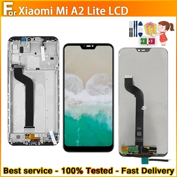 Super Amoled для Xiao Mi A2 Lite ЖК-дисплей Сенсорный экран Дигитайзер для Xiao Mi A2 Lite Замена ЖК-дисплея БЕЗ рамки/С рамкой