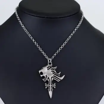 Ожерелье Final Fantasy Sleeping Lion Heart Griever Squall Leonhart Ожерелья с львиной головой, подвески, Модные Игровые украшения #281373