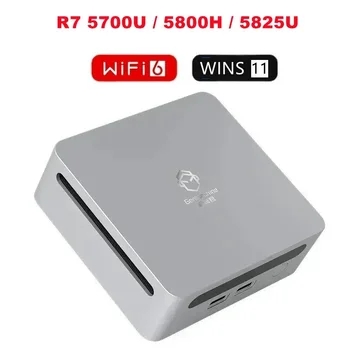 SZBOX Mini PC R7 5700U / 5800H / 5825U Win 11 DDR4 3200 МГц NVME SSD WiFi 6 BT5.2 8K Игровой компьютер с тройным дисплеем