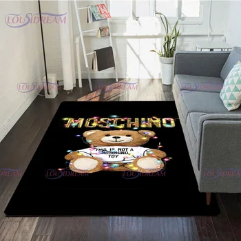 Креативный 3D-принт с логотипом M-Moschino, ковровая дорожка, кавайный декор для спальни, ковер для украшения гостиной, подарок на день рождения