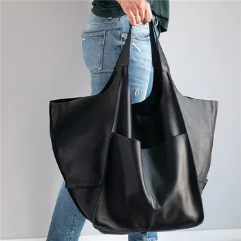 Повседневная мягкая женская сумка-тоут большой емкости, дизайнерский вид, роскошная сумка через плечо из искусственной кожи, большие кошельки для покупок в стиле ретро