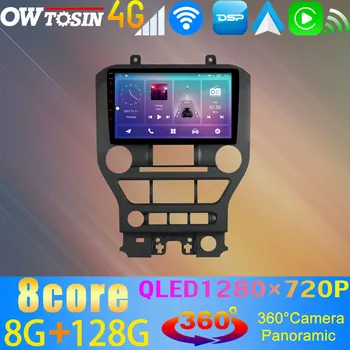 Owtosin Android 11 8G + 128G Автомобильный DVD GPS Радио Auto CarPlay Видео Авторадио Для Ford Mustang 6 2014-2021 360 ° Панорамная AHD Камера