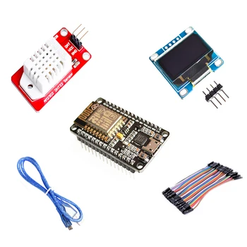 ESP8266 WIFI Starter DIY Kit для arduino NodeMCU Беспроводной 0,96 OLED-Дисплей модуль DHT22 AM2302 Датчик Температуры/Влажности