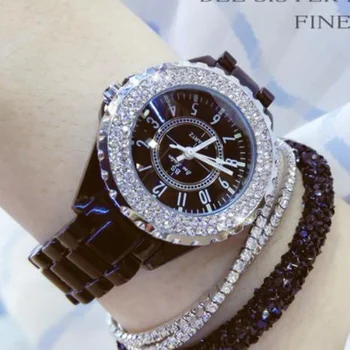 Новые женские часы Easy Reader 32 мм, блестящие круглые кварцевые часы с керамикой для невест, свадьбы, свидания, шоппинга