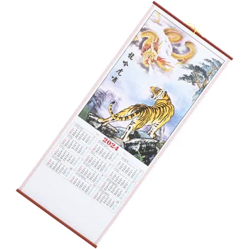 Традиционный китайский календарь, свиток, подвесной календарь, Календарь Года Дракона, Офисный календарь, имитация бамбука