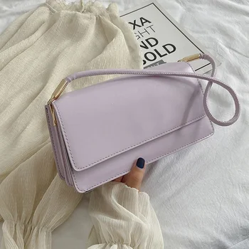 2023 Новая Ретро-сумка для подмышек, однотонный простой кошелек из искусственной кожи для губной помады, косметики, мобильного телефона