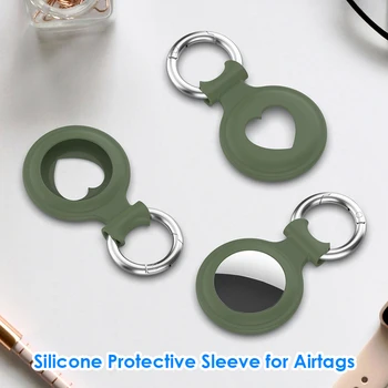 Силиконовый защитный чехол-брелок для ключей, защитный чехол от царапин, чехол-накладка для Apple Airtags, защита от потери устройства