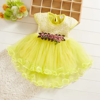 40 # Платье для маленьких девочек, детское сетчатое платье с короткими рукавами и цветочной строчкой, платья принцессы, одежда Vestidos