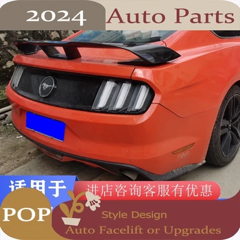 Подходит для Ford Mustang с измененной внешностью T70 Large Tail Sports Gt500 с фиксированным крылом из углеродного волокна
