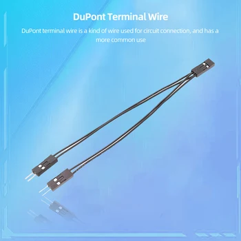 Клеммный провод Dupont 2,54 мм от 1 розетки до 2 розеток, разветвитель 10 см, 2 контакта для питания материнской платы ПК/светодиода SW