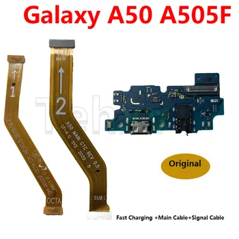 Оригинал для Samsung Galaxy A50 A505F разъем USB-порта Mirrophone зарядная плата Micro Dock основной сигнальный гибкий кабель