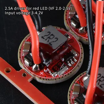 Драйвер 2,5 А для красного света (VF 2,0-2,5 В), входное напряжение 3-4,2 В, для KR CSLNM1.23 SST-20-DR