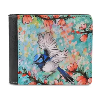 Мужской кошелек Colours Of The Garden, легкие портативные кошельки для отдыха и путешествий, короткая мужская сумочка Sally Fairy Wren Bird