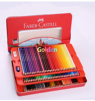 Набор цветных карандашей Faber Castell Oily Classic 100 ярких цветов для рисования в книжке-раскраске для детей и взрослых, рисование эскизов, Рисование