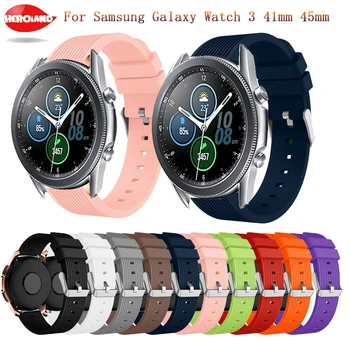 Мягкий Силиконовый ремешок для Samsung Galaxy Watch 46 мм/Galaxy Watch 42 мм/ Galaxy Watch 3 45 мм 41 мм mart watch Ремешок для наручных часов