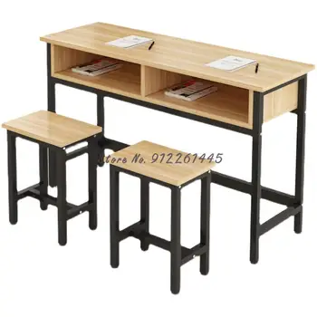 Столы и стулья для учащихся начальной и средней школы, класс семейного консультирования, двойной стол, учебные столы и стулья, табуретки