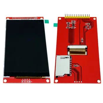 SPI IC контроллер 3,5-дюймовый ILI9486 красный модуль TFT ЖК-дисплей Последовательный порт Широкий перспективный угол обзора 480x320 14-контактный резистивный