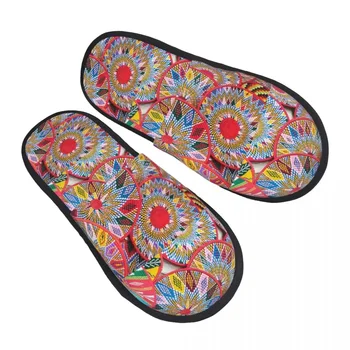 Удобные тапочки с эффектом памяти и потертостями в виде эфиопских тарелок, женская домашняя обувь для спальни