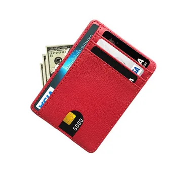 Тонкий кожаный бумажник с 8 слотами, блокирующий RFID, держатель для кредитных ID-карт, кошелек, чехол для денег, противоугонный чехол для мужчин, Женские Модные сумки для мужчин