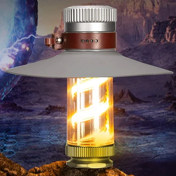 Светодиодные фонари для кемпинга Type-C с зарядкой, Многофункциональное энергосберегающее затемняемое водонепроницаемое освещение для путешествий на открытом воздухе