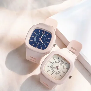 Кварцевые наручные часы в корейском стиле, студенческие простые однотонные часы для женщин, Аксессуары для одежды, Подарки на день рождения, Reloj Mujer