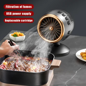 Вытяжка для настольной плиты, Малошумный вытяжной вентилятор для кухни, регулировка угла наклона мини-вытяжки для приготовления барбекю в помещении, горячая кастрюля