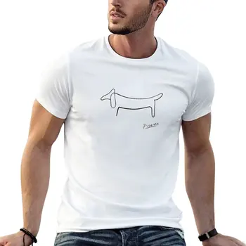 Футболка Dog Line Art эстетическая одежда футболки для мальчиков футболка man slim fit футболки для мужчин