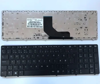 Новая подлинная датская шведская норвежская финская клавиатура Nordic для HP ProBook 6570b 6575b в черной рамке 701988-081