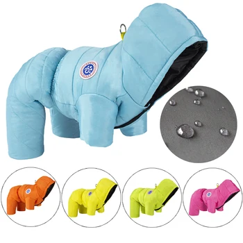 Зимняя теплая утепленная куртка для собак для маленьких средних собак, кошек, водонепроницаемая одежда для щенков с D-образными кольцами, пальто для чихуахуа Йорки, наряды