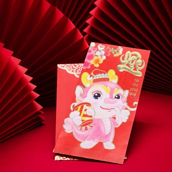 Вьетнамский Новый Год В Красных Конвертах Год Дракона Хонг Бао Красные Конверты 2024 Счастливые Денежные Конверты Красный Пакет Весенний Фестиваль