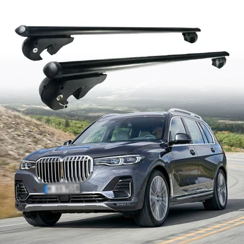 Поперечины багажников на крышу Подходят для BMW X7 2019-2023 Багажная перекладина для грузового автомобиля Черные рейлинги для багажника