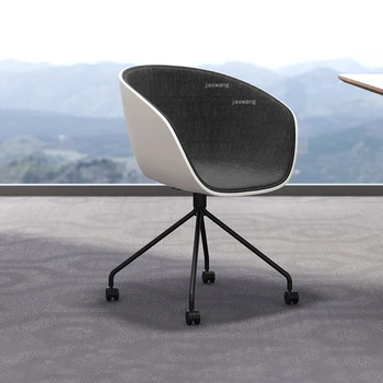 Офисное кресло в скандинавском минималистичном стиле, современная поворотная спинка, компьютерное кресло, кресло для переговоров, мебель для спальни