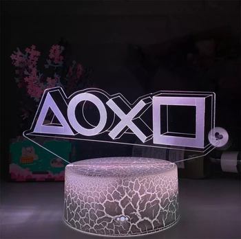 Для Playstation Логотип, светодиодная подсветка значка игры, ночник 3D Illusion, подсветка рабочего стола для игровой комнаты, подсветка оформления стола
