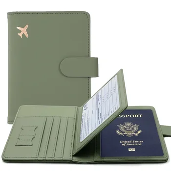 Обложка для паспорта из искусственной кожи Мужская женская дорожная обложка для паспорта с футляром для кредитных карт Защитный чехол для кошелька
