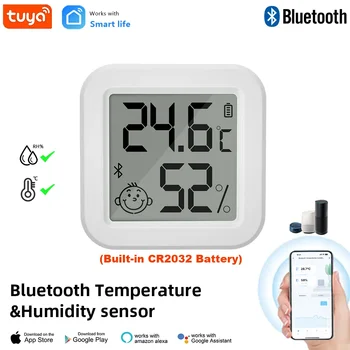 Новейший Tuya Bluetooth Датчик Температуры Влажности ЖК-Термометр Мини Умный Электрический Гигрометр Приложение Для Дистанционного Управления Домом