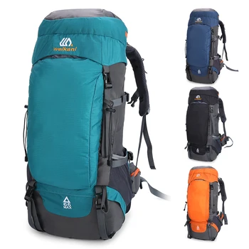 65-литровый походный рюкзак Водонепроницаемый рюкзак для занятий спортом на открытом воздухе Большой емкости для альпинизма на открытом воздухе для мужчин Женщин Треккинга