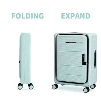Дорожный чемодан PP save space fold 24-дюймовый багаж популярного стиля для длительной поездки, водонепроницаемая складная сумка-тележка на колесиках