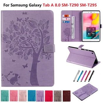 Чехол для планшета Samsung Galaxy Tab A8.0 Case 2019 SM-T290 T295 Кожаный чехол-книжка для Samsung Galaxy Tab A 2019 8.0 Cover