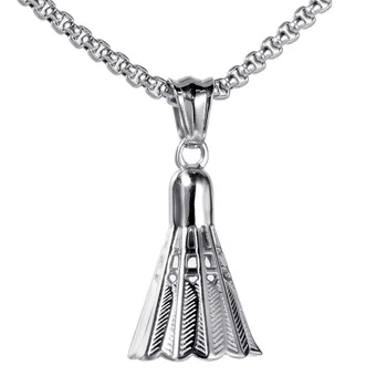 Модное мужское ожерелье в стиле хип-хоп для спорта и отдыха, ожерелье для бадминтона из нержавеющей стали, высококачественные мужские ювелирные изделия, подарок Оптом