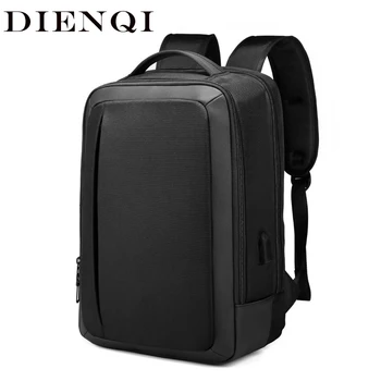 DIENQI Мужские Рюкзаки 17-дюймовый Рюкзак для ноутбука с зарядкой через USB Backbag Дорожные рюкзаки Мужской Школьный рюкзак Theft Bagpack Mochila