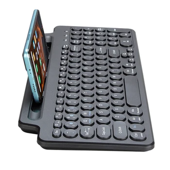 Беспроводная клавиатура BT Клавиатура 2.4G Настольная ультратонкая клавиатура для планшетного ПК Слот для мобильного телефона с сенсорной панелью для планшетного ПК Ноутбук